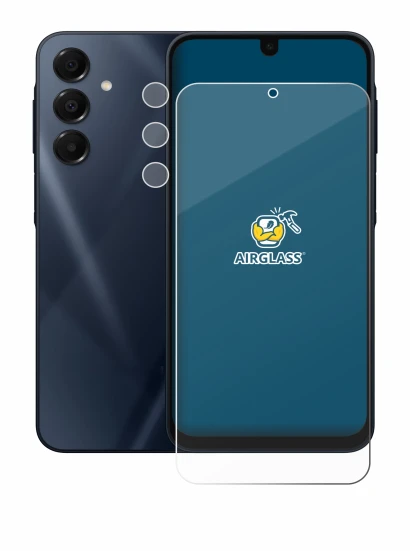 Image de l'appareil Samsung Galaxy A16 5G (Avant+Caméra) avec une grande variété de protections d'écran.