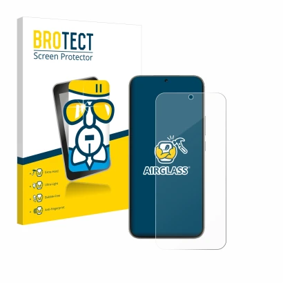 Face avant d’un emballage produit avec le logo de la marque BROTECT. À côté, l’appareil Huawei Nova 13 est représenté avec la