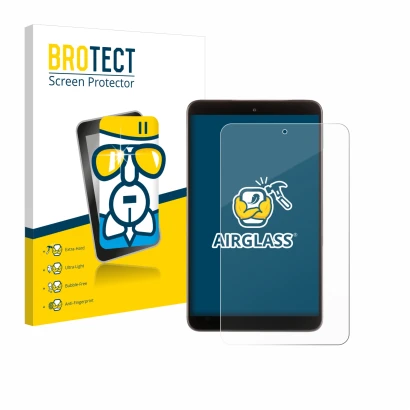 Face avant d’un emballage produit avec le logo de la marque BROTECT. À côté, l’appareil Nokia T10 (portrait) est représenté av