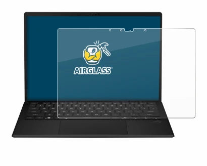 Image de l'appareil ASUS ROG Flow Z13 2025 avec une grande variété de protections d'écran.