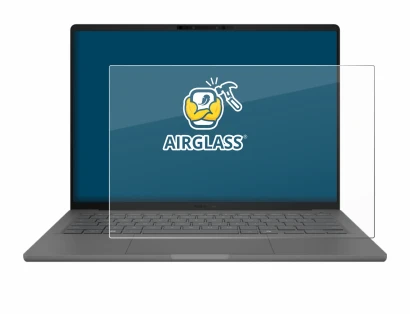 Image de l'appareil ASUS ZenBook A14 UX3407 avec une grande variété de protections d'écran.
