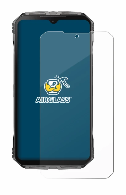 Image de l'appareil Doogee S Cyber Pro avec une grande variété de protections d'écran.