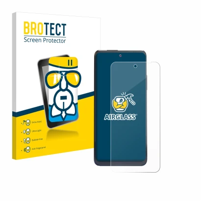 Face avant d’un emballage produit avec le logo de la marque BROTECT. À côté, l’appareil Thuraya One est représenté avec la pro