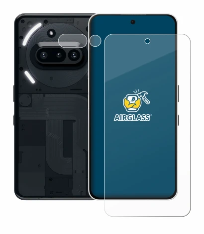 Image de l'appareil Nothing Phone (3a) (Avant+Caméra) avec une grande variété de protections d'écran.