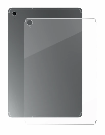 Image de l'appareil Samsung Galaxy Tab S10 FE+ (Arrière) avec une grande variété de protections d'écran.