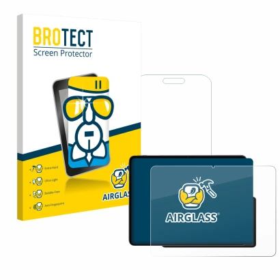 Face avant d’un emballage produit avec le logo de la marque BROTECT. À côté, l’appareil OnePlus Pad 3 est représenté avec la p