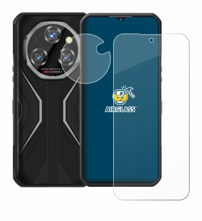 Image de l'appareil Oukitel WP55 Pro (Avant+Caméra) avec une grande variété de protections d'écran.