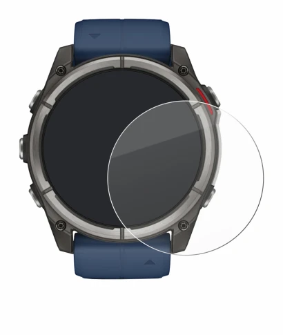 Image de l'appareil Garmin quatix 8 (51 mm) avec une grande variété de protections d'écran.