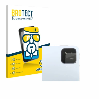 Face avant d’un emballage produit avec le logo de la marque BROTECT. À côté, l’appareil Xiaomi Pad 7 (Caméra UNIQUEMENT) est r