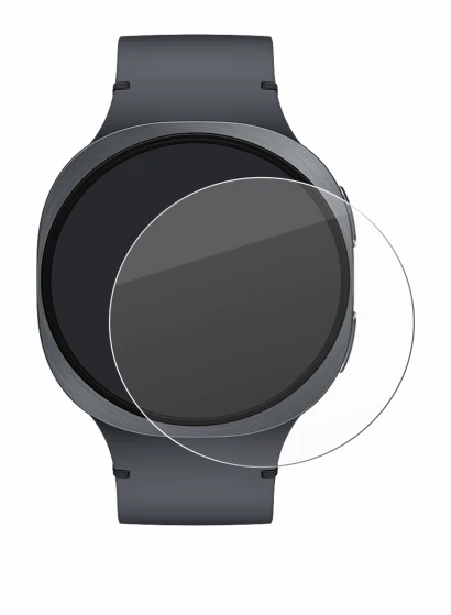 Image de l'appareil Samsung Galaxy Watch 8 (44 mm) avec une grande variété de protections d'écran.