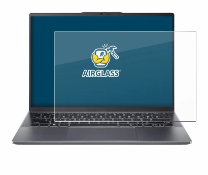 Image de l'appareil Acer Swift Go 14 OLED avec une grande variété de protections d'écran.