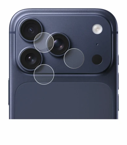 Image de l'appareil Apple iPhone 17 Pro (Caméra UNIQUEMENT) avec une grande variété de protections d'écran.