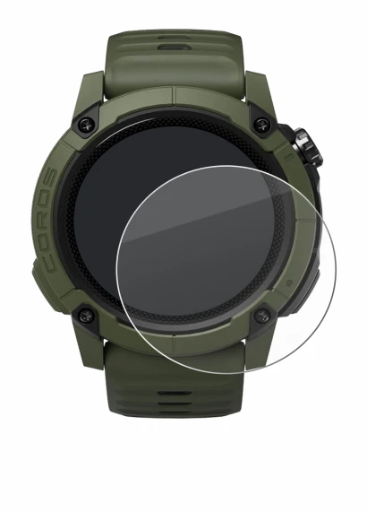 Image de l'appareil Coros NOMAD avec une grande variété de protections d'écran.