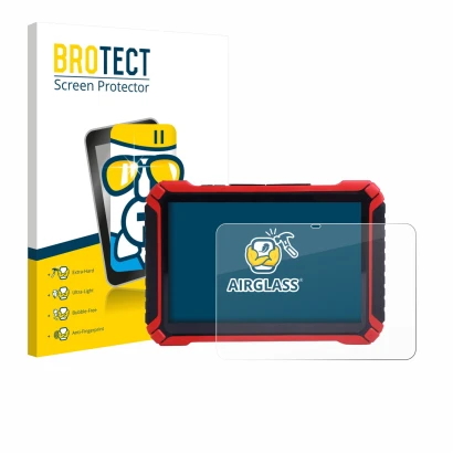 Face avant d’un emballage produit avec le logo de la marque BROTECT. À côté, l’appareil Launch X-431 Pad IX est représenté ave