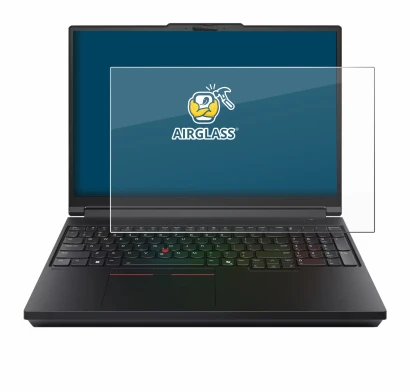 Image de l'appareil Lenovo ThinkPad P16 Gen 3 avec une grande variété de protections d'écran.