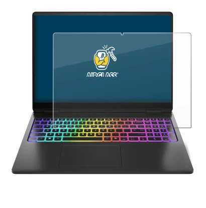 Image de l'appareil HP Omen Max 16 avec une grande variété de protections d'écran.