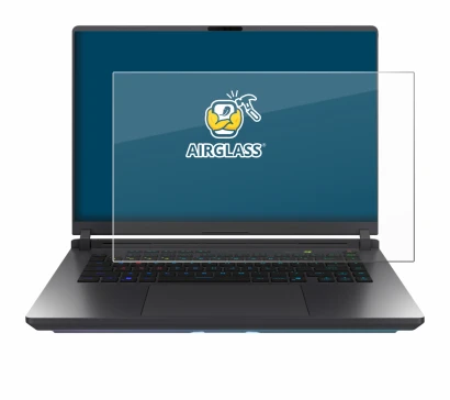 Image de l'appareil ASUS ROG Strix G16 2025 avec une grande variété de protections d'écran.