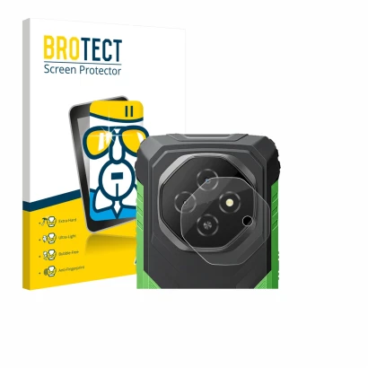 Face avant d’un emballage produit avec le logo de la marque BROTECT. À côté, l’appareil Blackview Fort 1 (Caméra UNIQUEMENT) e