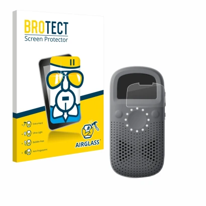 Face avant d’un emballage produit avec le logo de la marque BROTECT. À côté, l’appareil Relay X est représenté avec la protect