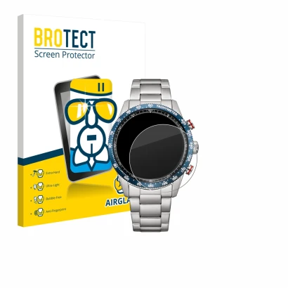 Face avant d’un emballage produit avec le logo de la marque BROTECT. À côté, l’appareil Citizen CA4716-50L est représenté avec