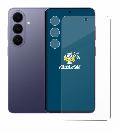 Image de l'appareil Samsung Galaxy S26 (Avant+Caméra) avec une grande variété de protections d'écran.