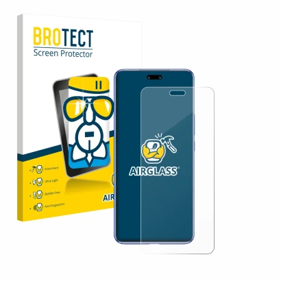 Face avant d’un emballage produit avec le logo de la marque BROTECT. À côté, l’appareil Huawei Nova 12 Pro est représenté avec