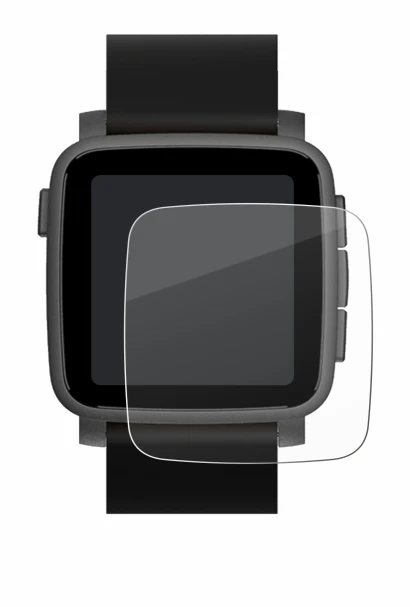 Image de l'appareil Pebble Time 2 2026 avec une grande variété de protections d'écran.