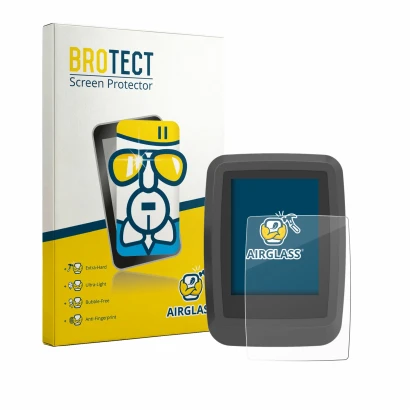 Face avant d’un emballage produit avec le logo de la marque BROTECT. À côté, l’appareil Ananda D16 TFT-Display est représenté 