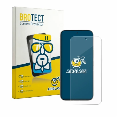 Face avant d’un emballage produit avec le logo de la marque BROTECT. À côté, l’appareil Infinix Note 60 est représenté avec la