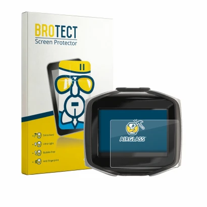 Face avant d’un emballage produit avec le logo de la marque BROTECT. À côté, l’appareil Mares Quad CI est représenté avec la p