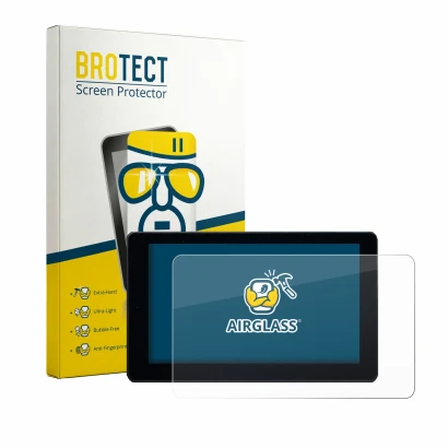 Face avant d’un emballage produit avec le logo de la marque BROTECT. À côté, l’appareil Zontes 368G 2025 est représenté avec l
