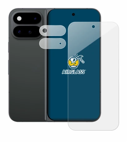 Image de l'appareil Google Pixel 11 Pro Fold (Avant+Caméra) avec une grande variété de protections d'écran.
