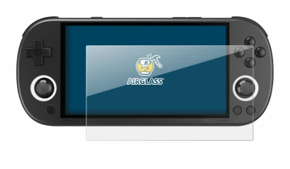 Image de l'appareil Trimui Smart Pro avec une grande variété de protections d'écran.