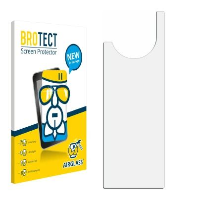 Face avant d’un emballage produit avec le logo de la marque BROTECT. À côté se trouve la protection d’écran correspondante.