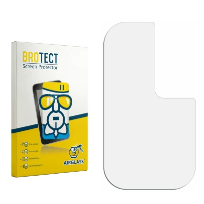 Face avant d’un emballage produit avec le logo de la marque BROTECT. À côté se trouve la protection d’écran correspondante.