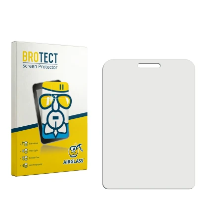 Face avant d’un emballage produit avec le logo de la marque BROTECT. À côté se trouve la protection d’écran correspondante.