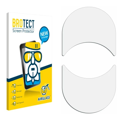 Face avant d’un emballage produit avec le logo de la marque BROTECT. À côté se trouve la protection d’écran correspondante.