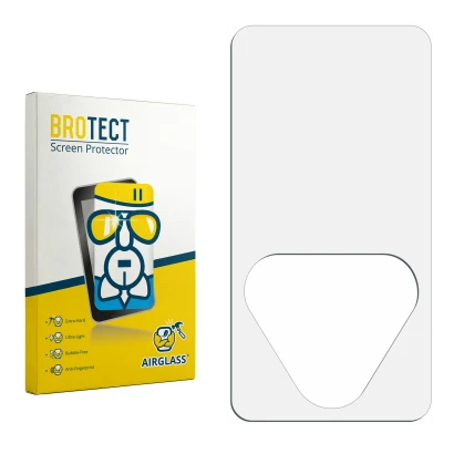Face avant d’un emballage produit avec le logo de la marque BROTECT. À côté se trouve la protection d’écran correspondante.
