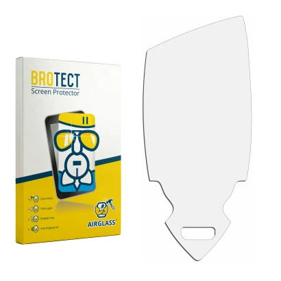 Face avant d’un emballage produit avec le logo de la marque BROTECT. À côté se trouve la protection d’écran correspondante.
