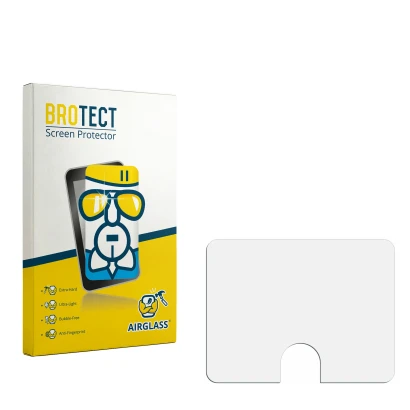 Face avant d’un emballage produit avec le logo de la marque BROTECT. À côté se trouve la protection d’écran correspondante.
