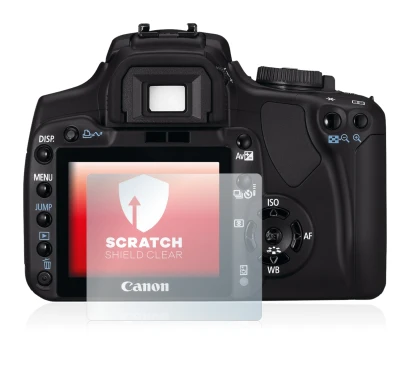 Image de l'appareil Canon EOS 400D avec une grande variété de protections d'écran.
