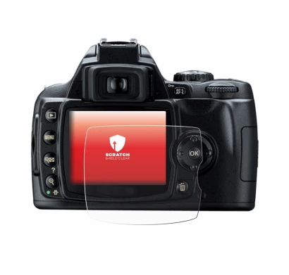 Image de l'appareil Nikon D40 avec une grande variété de protections d'écran.