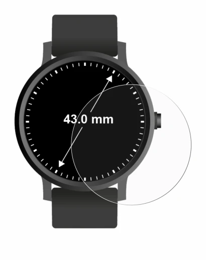 Image de l'appareil Montres (Circulaire, ø: 43 mm) avec une grande variété de protections d'écran.