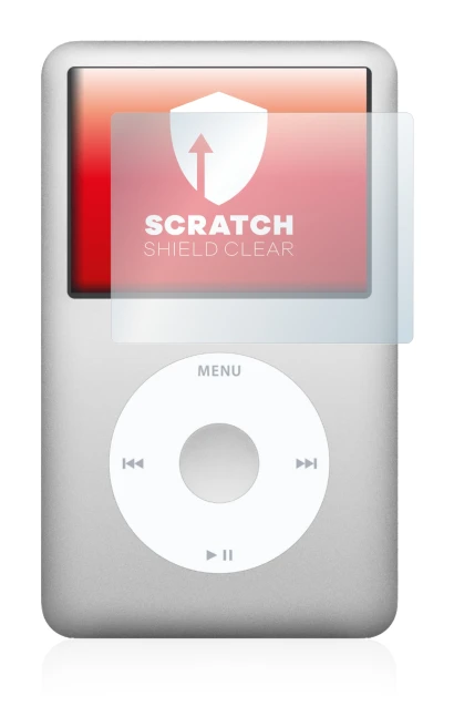 Image de l'appareil Apple iPod Classic (6ème Gen.) avec une grande variété de protections d'écran.