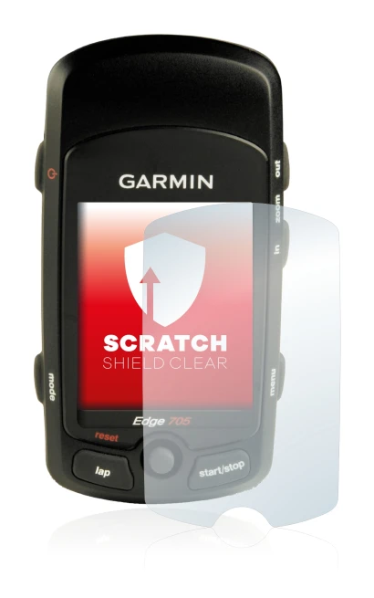 Image de l'appareil Garmin Edge 705 avec une grande variété de protections d'écran.