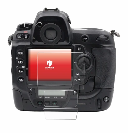 Image de l'appareil Nikon D3x avec une grande variété de protections d'écran.