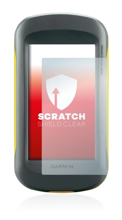Image de l'appareil Garmin Montana 600 avec une grande variété de protections d'écran.