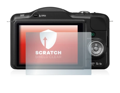 Image de l'appareil Panasonic Lumix DMC-GF3 avec une grande variété de protections d'écran.