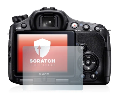 Image de l'appareil Sony Alpha 65V (SLT-A65V) avec une grande variété de protections d'écran.