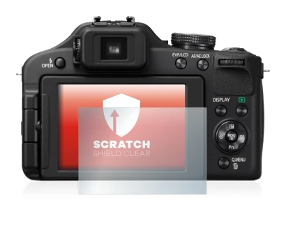 Image de l'appareil Panasonic Lumix DMC-FZ150 avec une grande variété de protections d'écran.